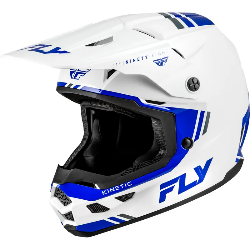 Kinetic Verdict Helmet White/Blue/Grey Lg