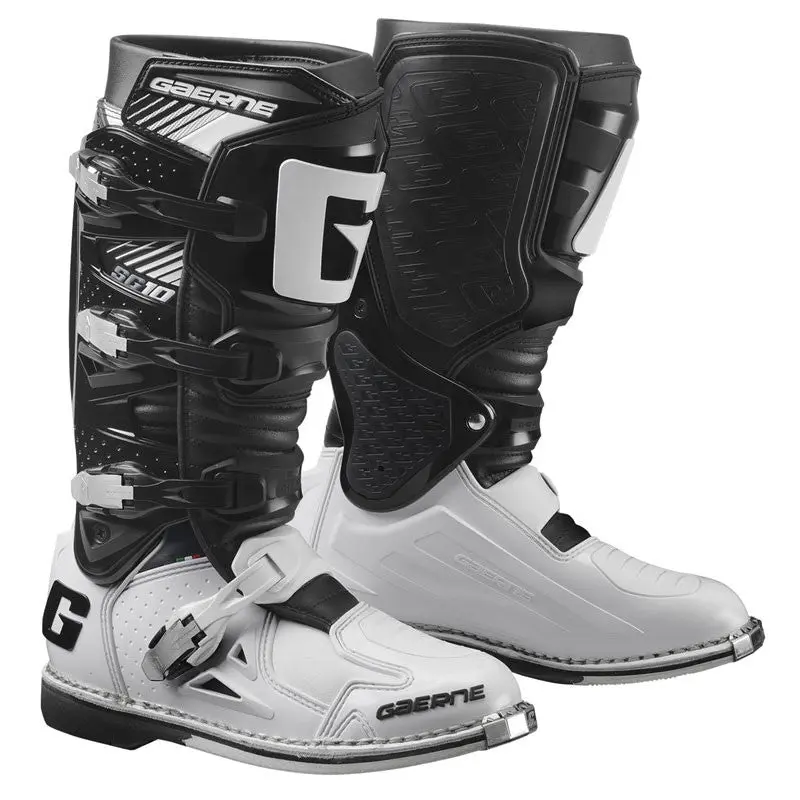 GAERNE SG-10 BOOTS BLACK/WHITE SZ 08 2190-014-008