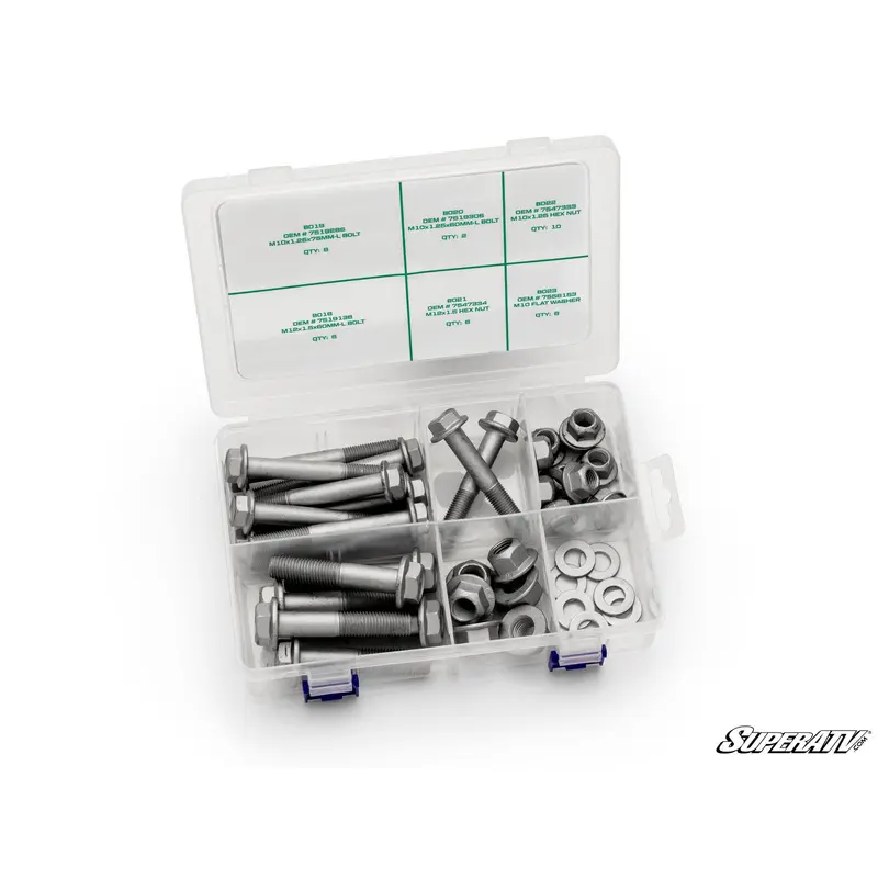 SuperATV Up & Running Polaris RZR XP Turbo Suspension Bolt Kit