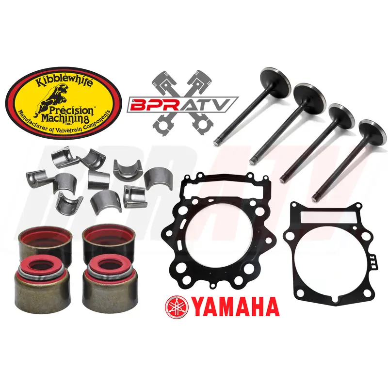 07-15 Grizzly 700 YFM700 Intake Exhaust Valve Kit KIBBLEWHITE Red Seals Keepers