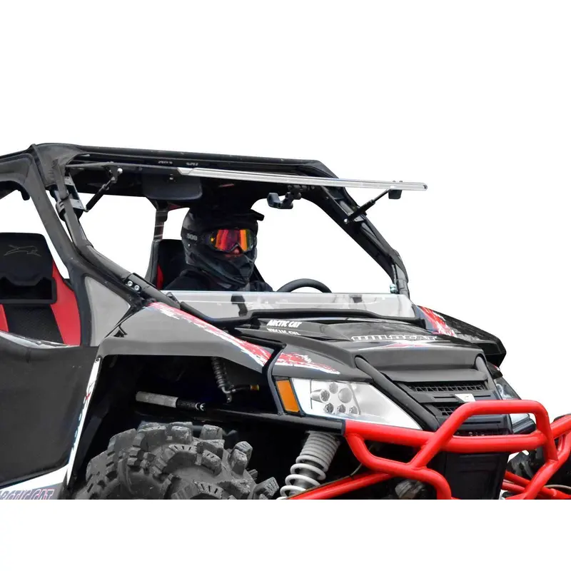 SuperATV Scratch Resistant Flip Windshield for Arctic Cat Wildcat 1000 / 1000 4