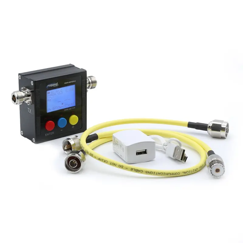 SWR UHF & VHF ANTENNA POWER METER WITH CABLES