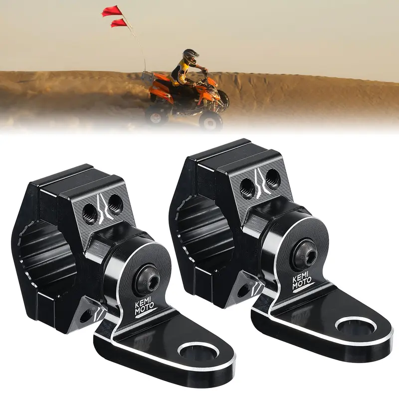 ATV Whip Light Flag Mount Bracket for 7/8"-9/8" Rack Bar