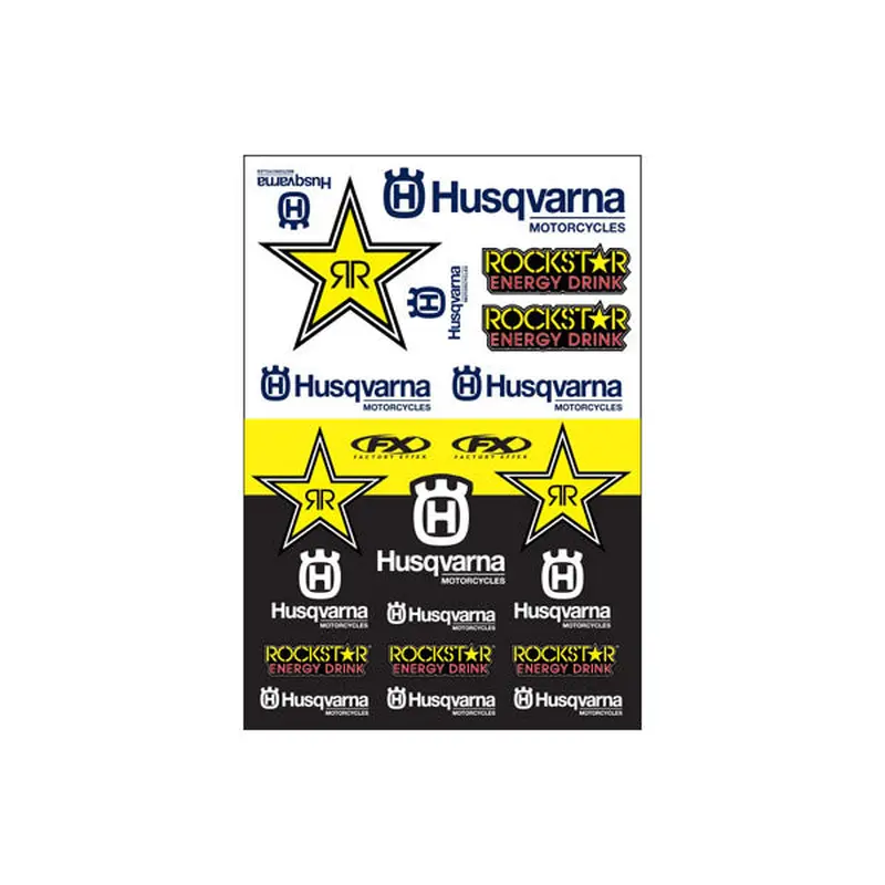 ensemble d'autocollants husqvarna rockstar