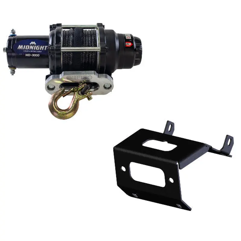 3000LB Viper Midnight Synthetic Rope Winch Kit For The Honda Rancher TRX420 TM**
