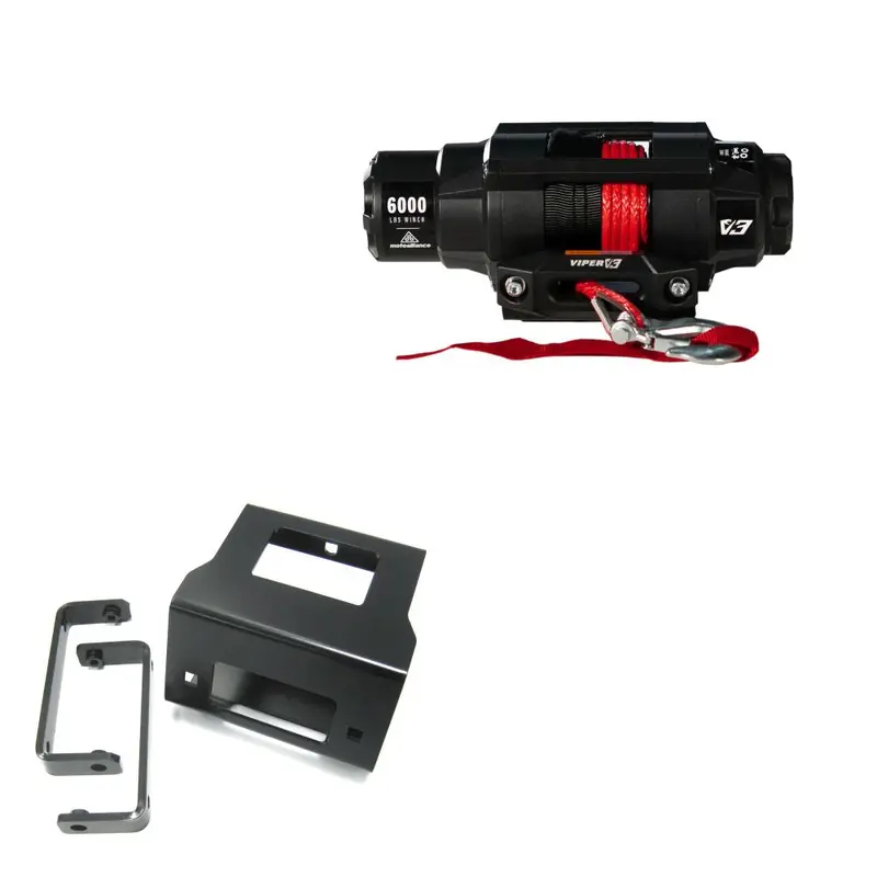 Viper 6000lbs V3 Winch Red Rope With Mount For Polaris Sportsman 500 2011-2014