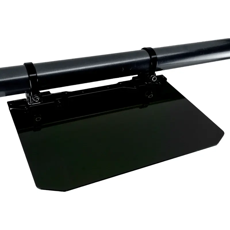 12" X 8" Narrow Mount Sun Viso W/Solid Black Shield  Black