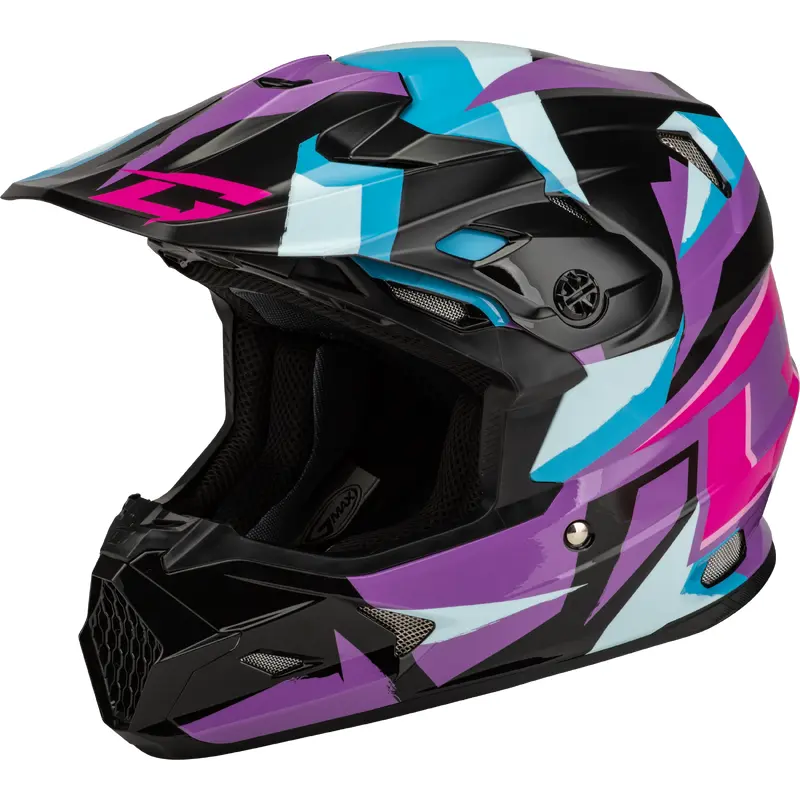 Mx 96 Splinter Helmet Black/Purple/Blue Lg