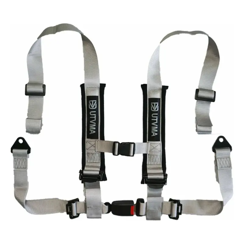 2" 4-Point Harness SILVER (Auto Buckle)