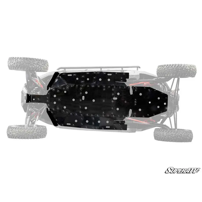 Super ATV POLARIS RZR TURBO R 4 FULL SKID PLATE