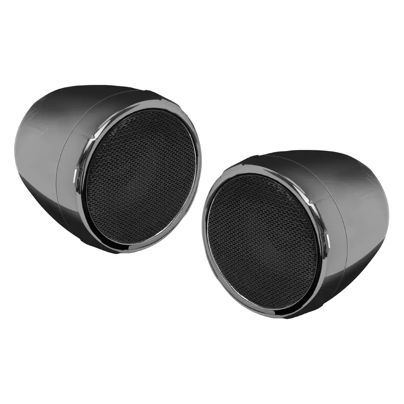 2 Speaker Bt Amplified Kit 3" Speakers Black Chrome