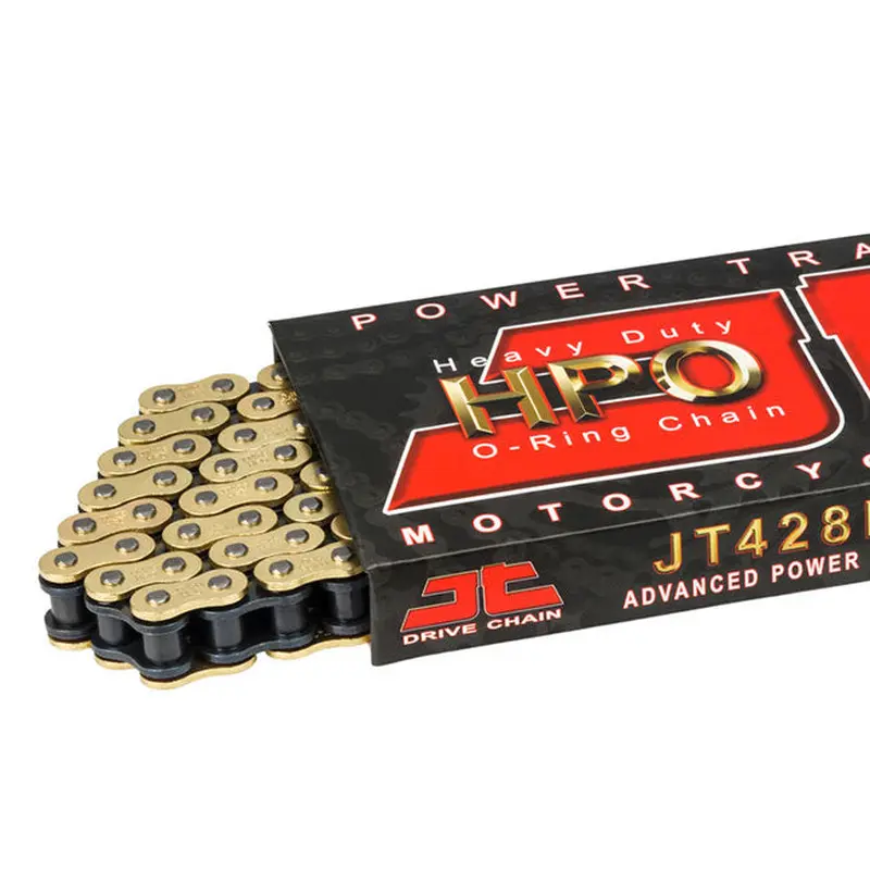 *428HPO x 122 Gold/Black O'Ring chain JT. Supersedes to JT428HRO122GB (JT428HPO122GB)