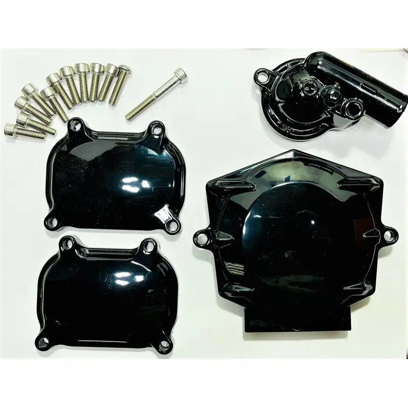 08-14 Raptor 700 700R Black Cylinder Head Valve Cam Covers Side Cover Covers