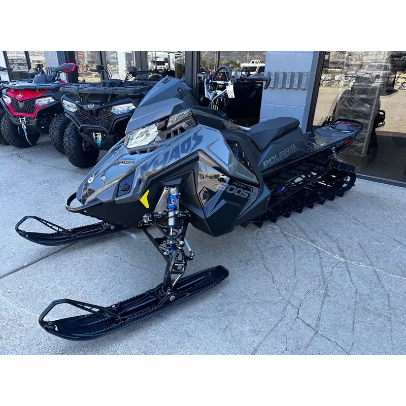New 2025 Polaris Boost RMK KHAOS 155 Shadow Gray / Gloss Black