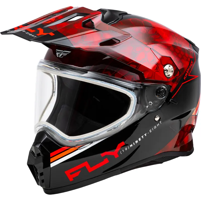 Trekker Cw Conceal Helmet Dual Shld Red/Black Md