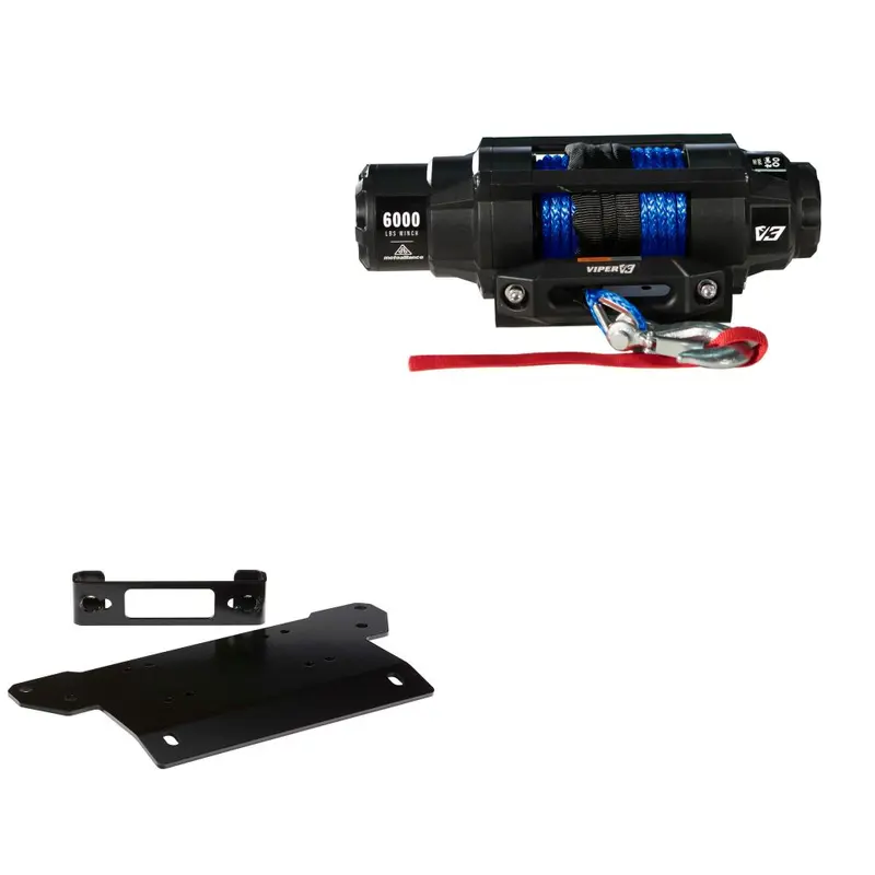 Viper 6000lbs V3 Winch Blue Rope With Mount For Polaris Ranger Crew 570 2015-2016