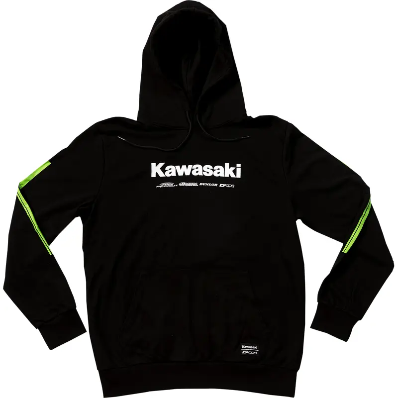 D'COR VISUALS Kawasaki Race Sweatshirt - Black - 2XL 85-206-5