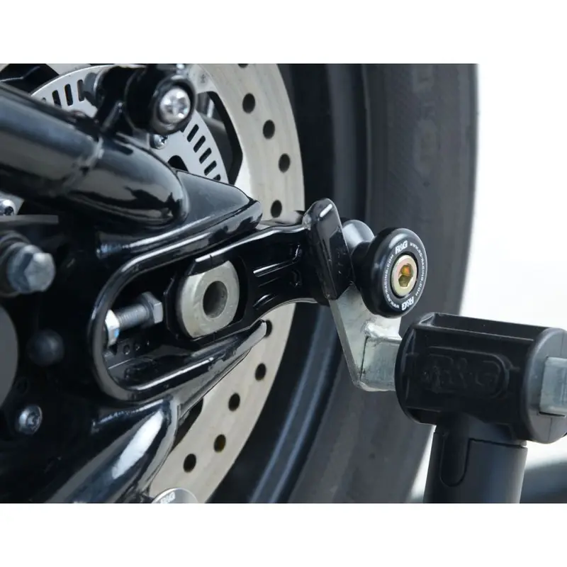 R&G Racing Red Offset Cotton Reels For 2017-2024 Triumph Bonneville Bobber