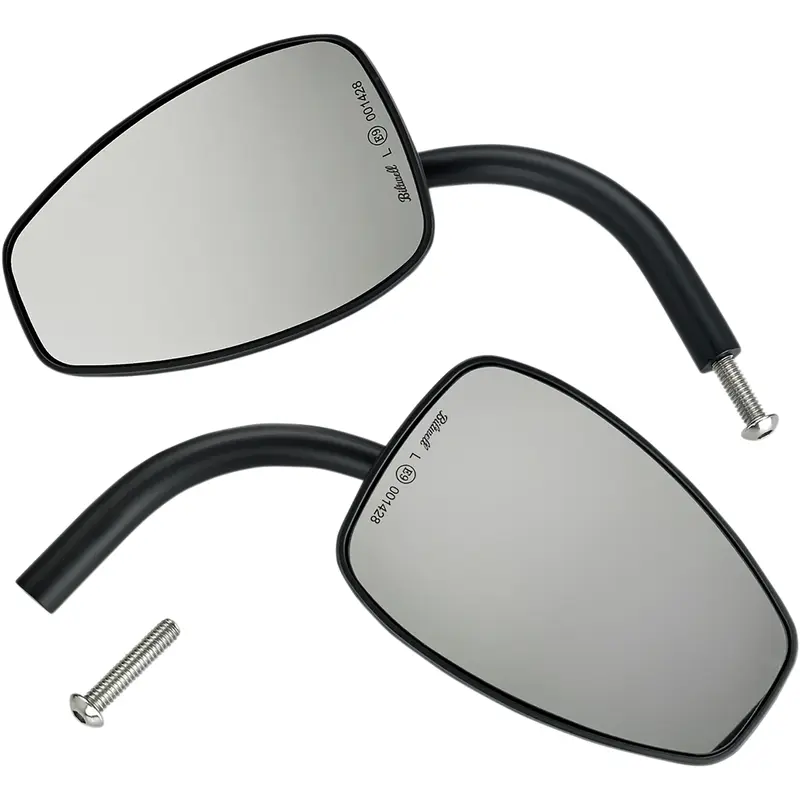 BILTWELL Mirrors - Utility - Side View - Teardrop - Perch - Black - Pair 6504-400-132