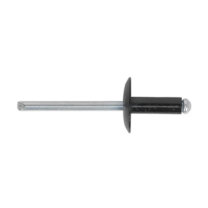Aluminium Rivet Black Large Flange 4.8 x 14mm Pack of 200 - RAB4814L