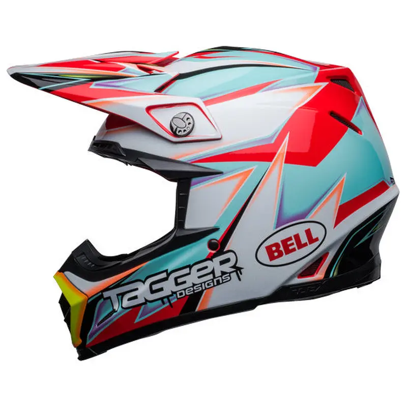Bell MOTO-9S FLEX Tagger Edge White/Aqua