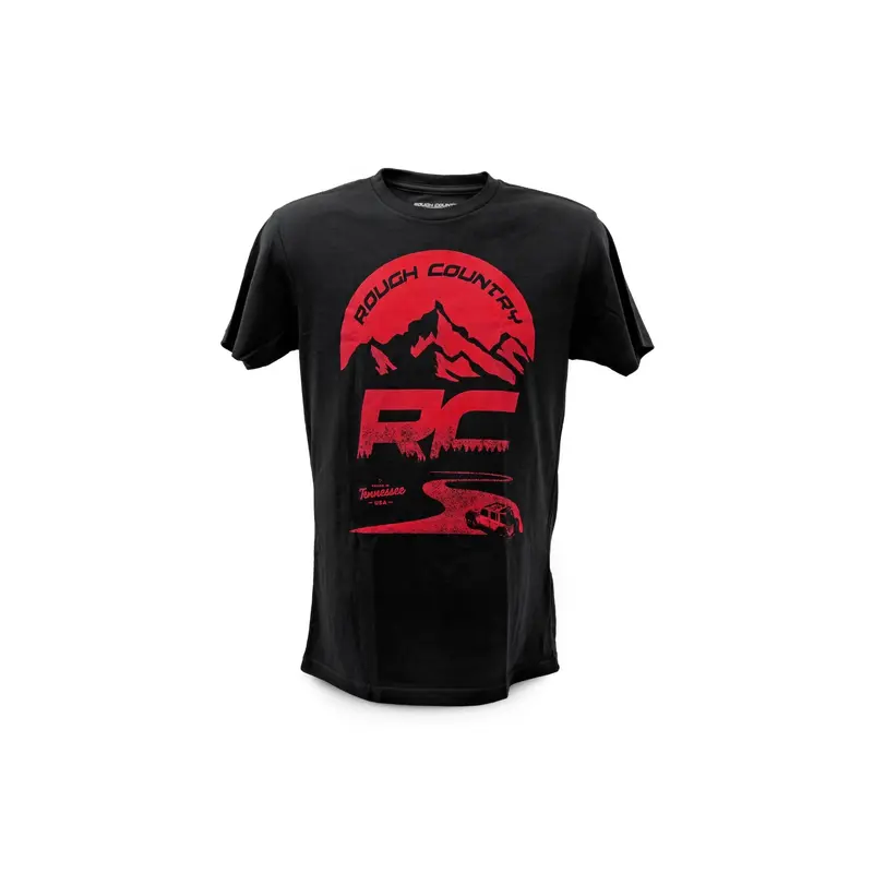 Rough Country | Rough Country T-Shirt | RC Mountains | Black | LG | 84092LG