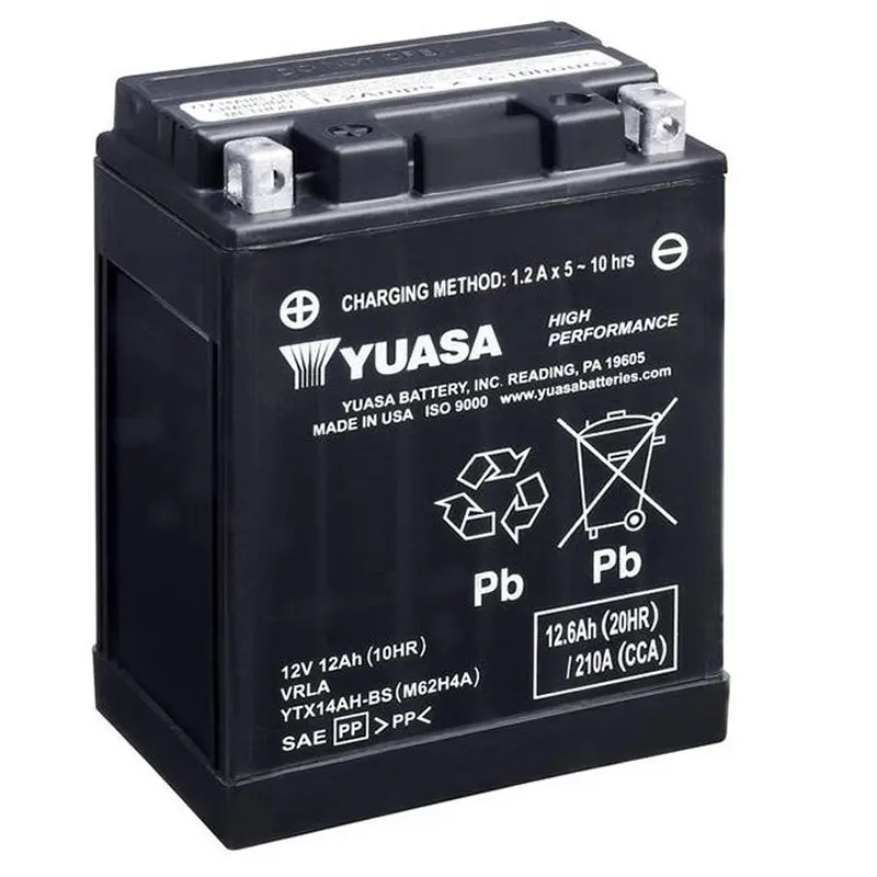 YTX14AH-BS Non-DG Factory Sealed Battery Yuasa (YTX14AHBS)