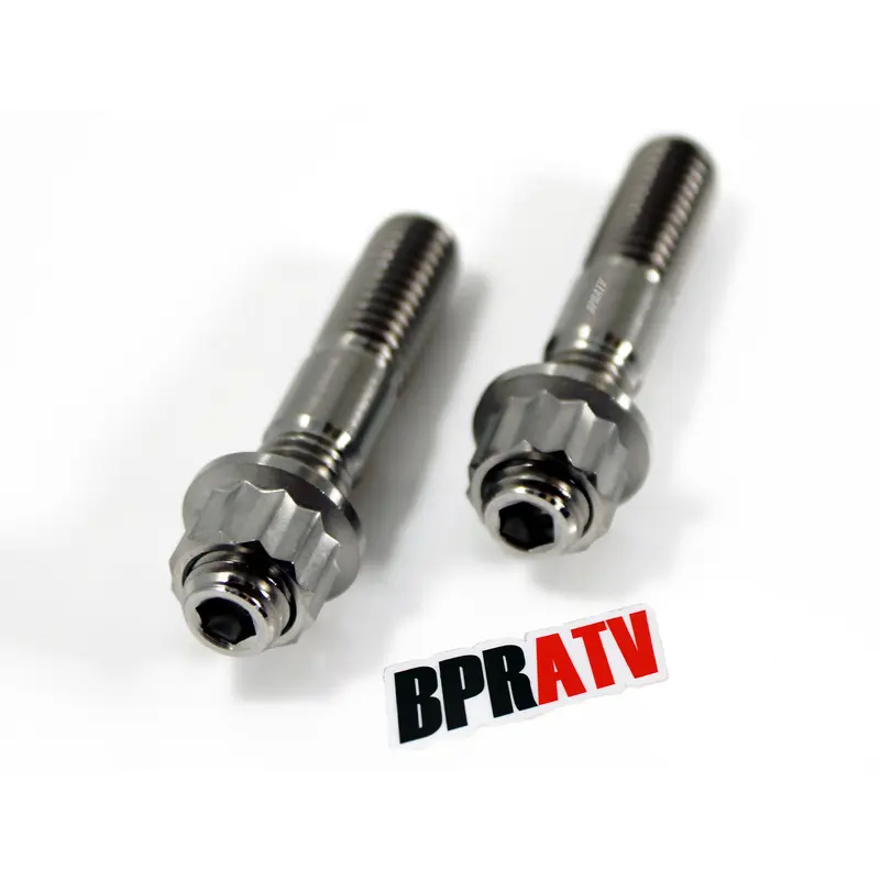 04 05 TRX 450R Titanium Exhaust Studs MAXLOCK Ti Pipe Stud 12 Point Nut Kit Pair