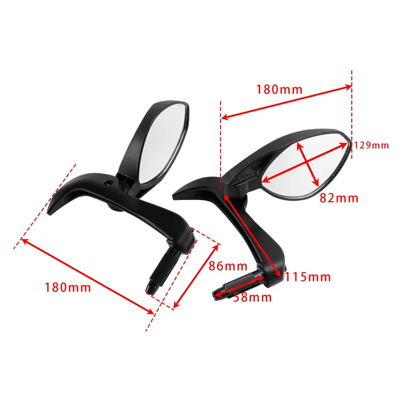 Bar End Mirror Set 18-22 mm Handlebar Motorcycle Handguard Mirrors Universal