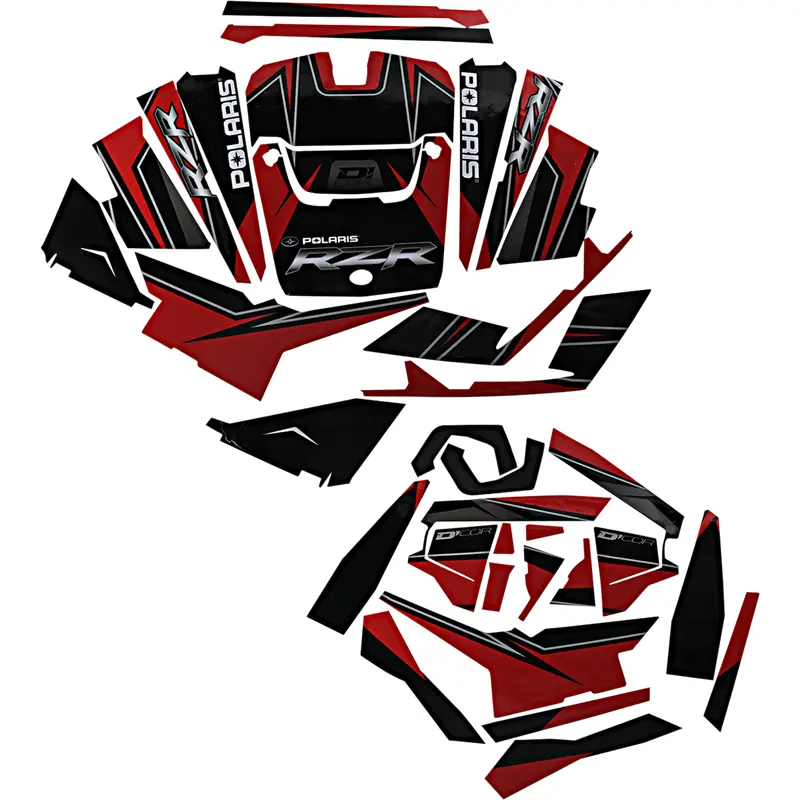 D'COR VISUALS Complete Graphics Kit - Red/Black - 2-Door - Part Number 20-60-116