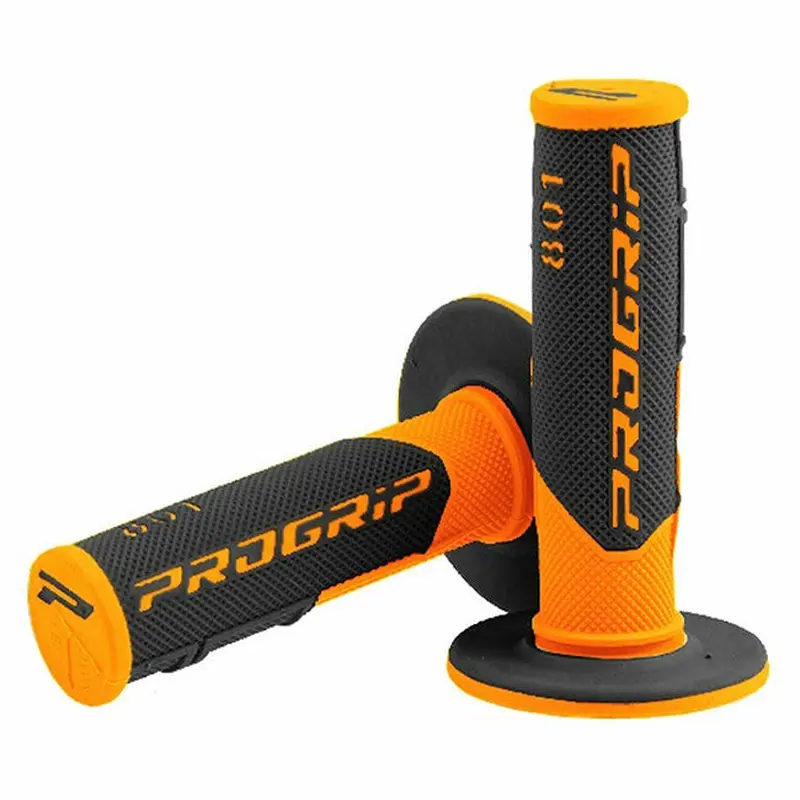 Black/Orange Double Density Grips 1/2 Waffle 115mm Progrip (PG801BO)