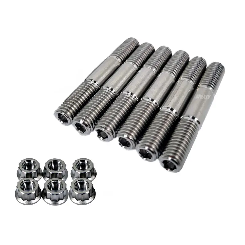 YXZ1000R EPS SS SE Ti Exhaust Studs Heavy Duty Titanium Head Pipe Stud Bolt Kit
