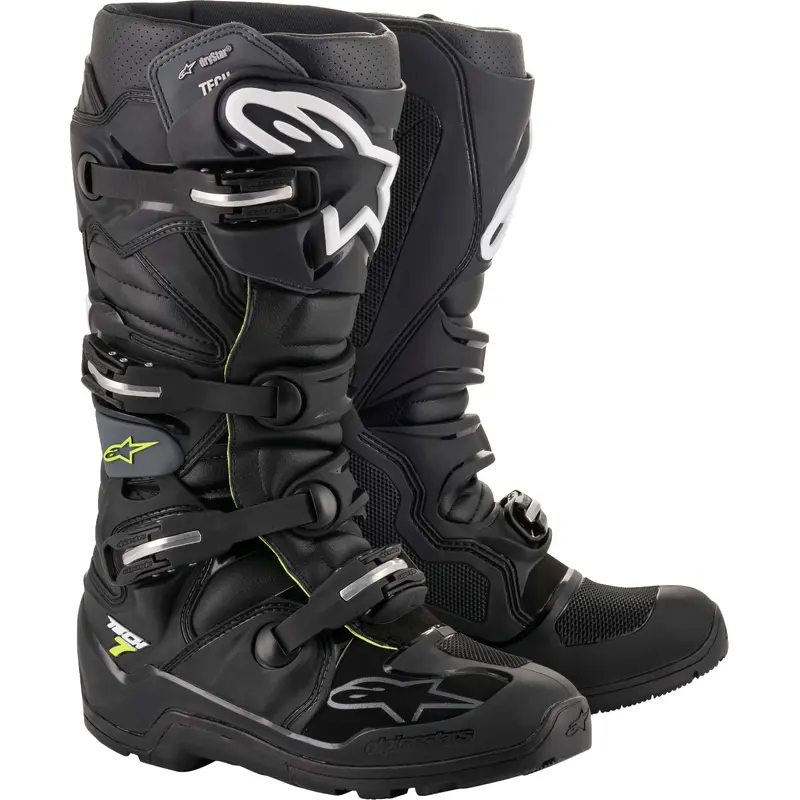 ALPINESTARS TECH 7 ENDURO DS BOOTS BLACK/GREY SZ 11 2012620-106-11
