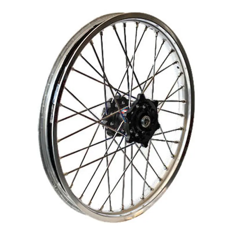 DUBYA REAR WHEEL SET 2.15X18 BLACK HUB SILVER RIM 56-3155BS