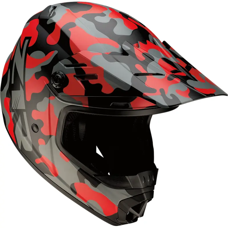 Z1R Youth Rise Helmet - Camo - Red - Large 0111-1266