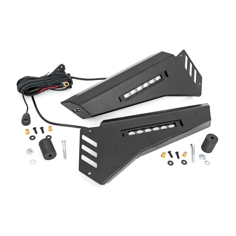 Rough Country Polaris Ranger 1000 6" Black Slimline LED Pair Bumper Wings