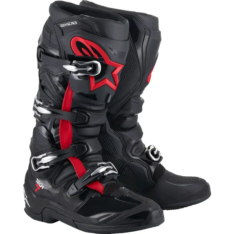 Tech 7 Boots Black/Red Fluo 12