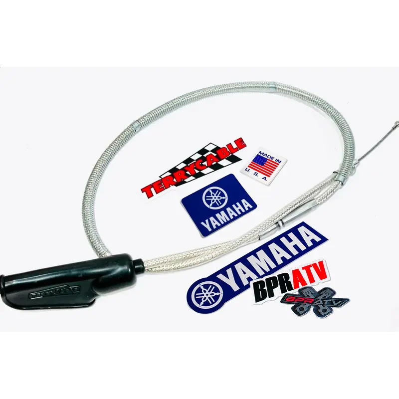Raptor 700 700R Steel Braided Clutch Cable Aftermarket Terrycable Silver Upgrade