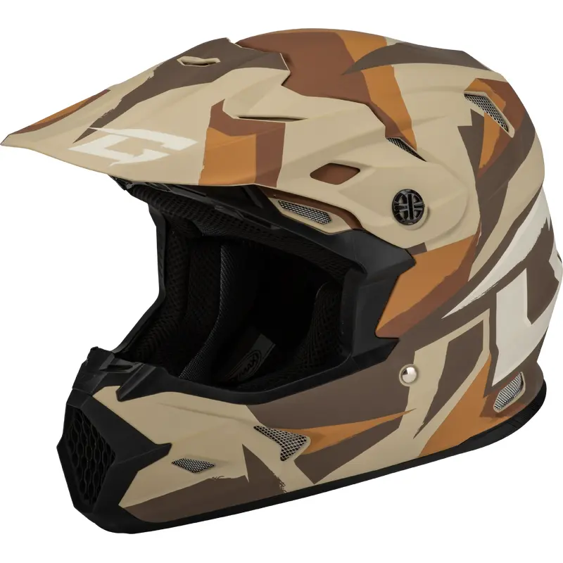 Mx 96 Splinter Helmet Matte Brown/Tan/White  Xs