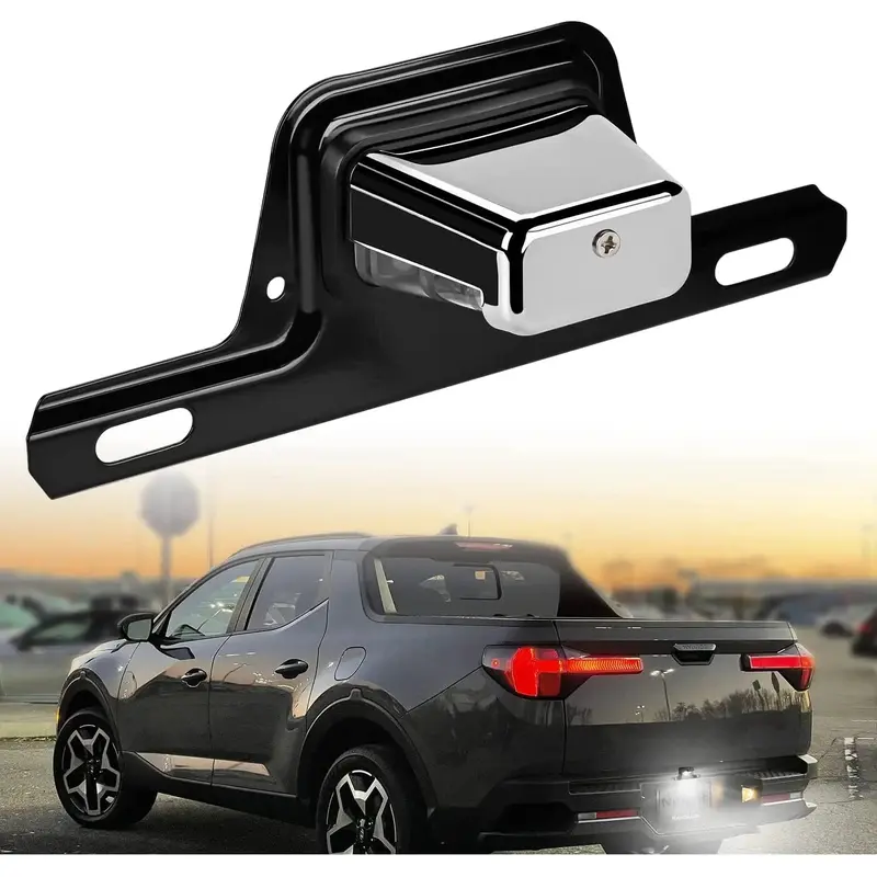 LED License Plate Light Chrome Housing