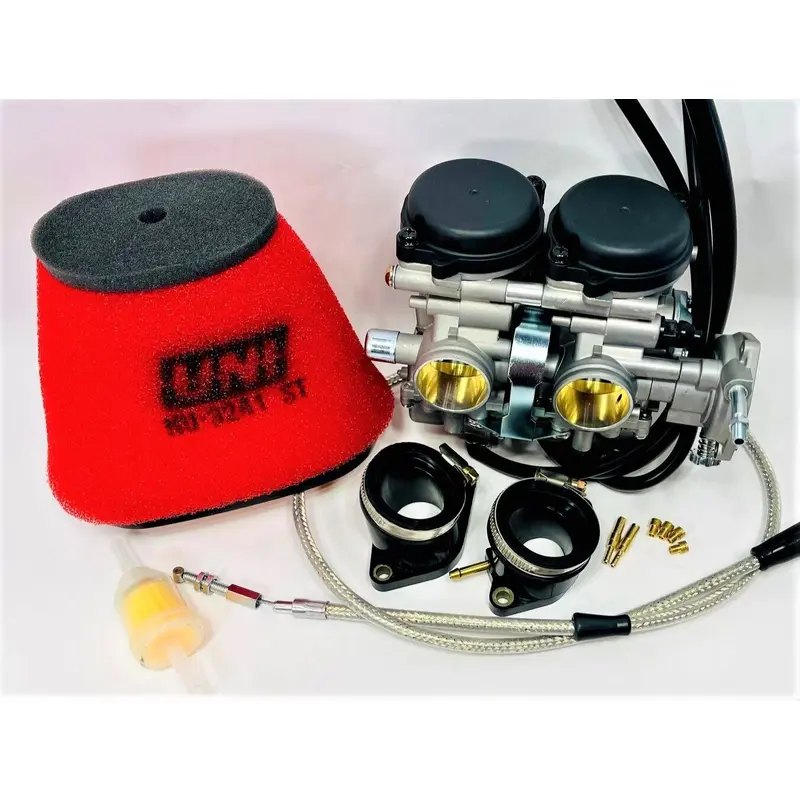 01-05 Raptor 660 Carb Kit Carburetor Cable UNI Filter Complete Stock OEM Replace