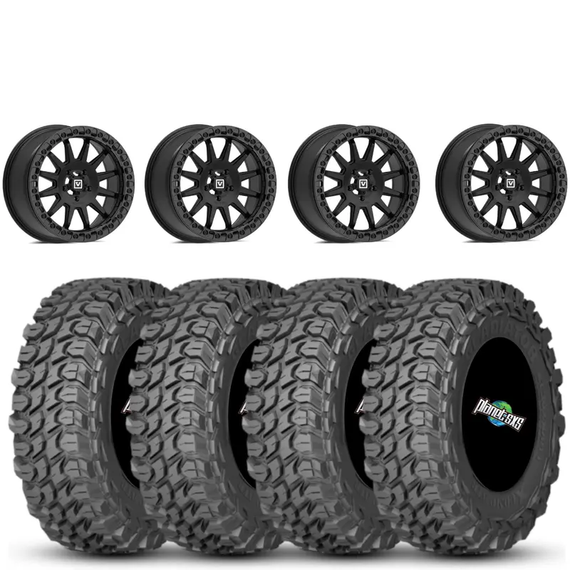 Valor V09 Beadlock 15x7 Satin Black 5+2 6/5.5 on Gladiator X Comp 10 Ply 35x10-15